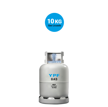Garrafa YPF Gas con 10 kg de gas butano.