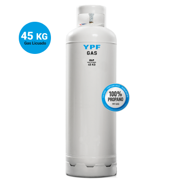 Cilindro YPF Gas con 45 kg de gas butano.